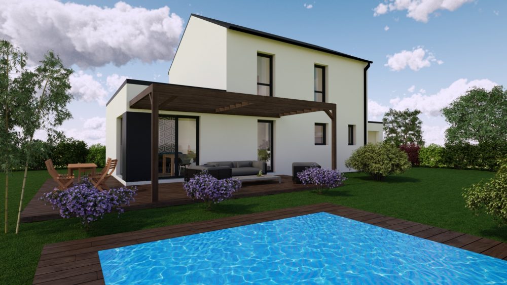 Maison neuve Loire Atlantique 141 000€ contemporaine - MF-Construction