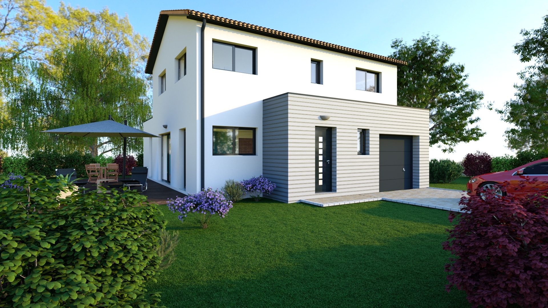 Maison Contemporaine Loire Atlantique - 4 Chambres - MF Construction