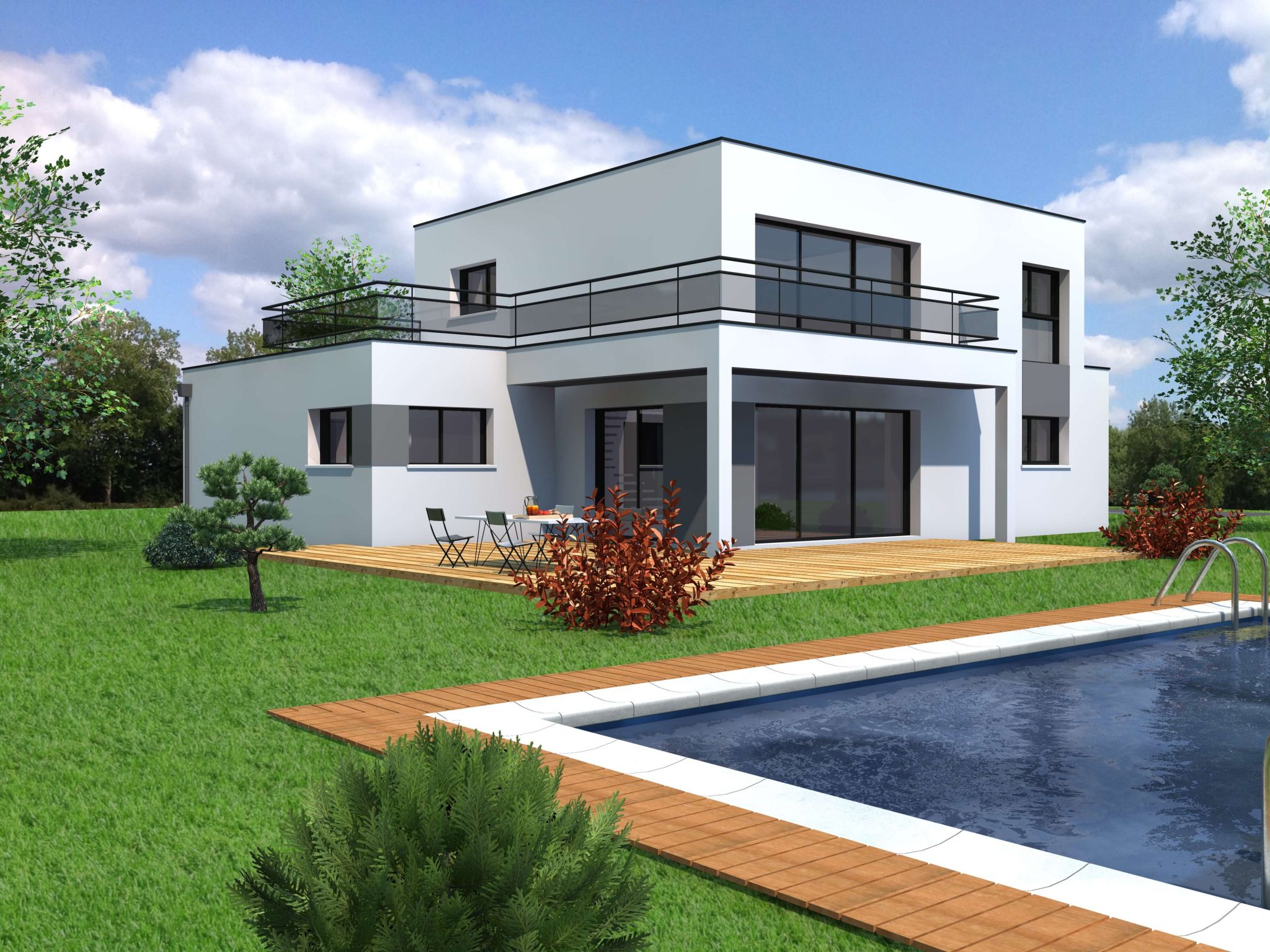 Maison contemporaine 158 m2 - MF Construction
