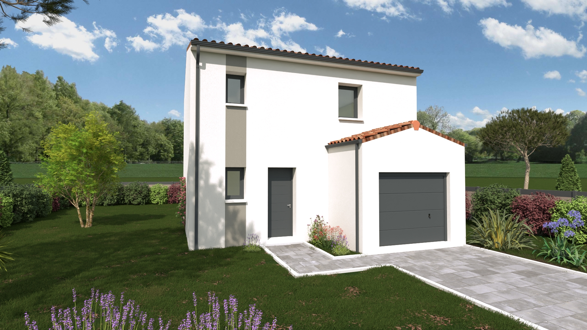 Maison avec étage 3 chambres 73 m²+ garage