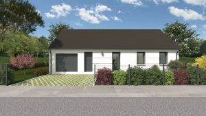 Constructeur de maisons pas cher-Loire-Atlantique-44-Plain-pied-80m2-Ardoise-garage-MF-Construction