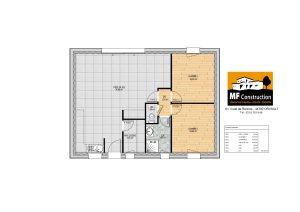 Maison neuve sur plan-plain-pied-2CH-Loire-Atlantique-44