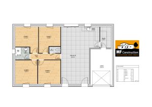 Maison neuve sur plan-plain-pied-4ch-87m2-garage-Loire-Atlantique-44-MF-Construction