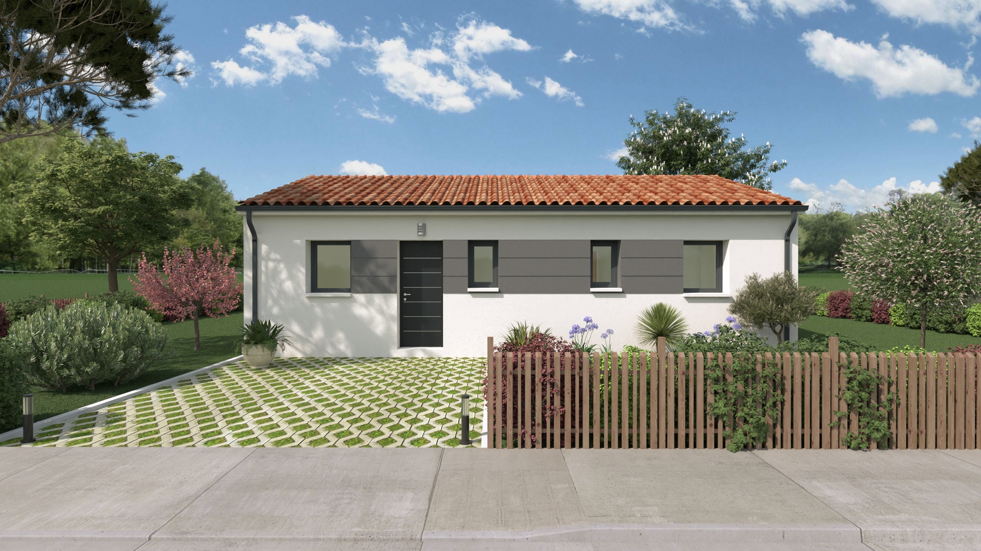 Plain-pied 2 chambres 65 m²