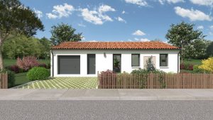 Prix maison sur plan-Loire-Atlantique-44-plain-pied-3 Ch-Tuile-76m2-MF-Construction
