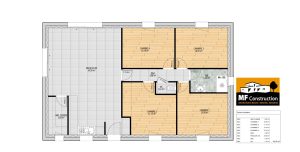Maison neuve sur plan-3Ch-91m2-Loire-Atlantique-MF-Construction