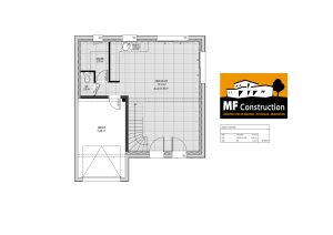 Plan de la Maison neuve sur plan 3 ch-87m2-rdc (visuel contractuel)