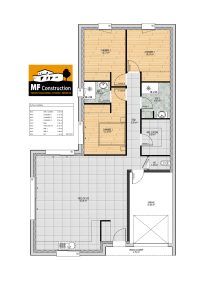 Maison neuve sur plan-3Ch-94m2-Loire-Atlantique-MF-Construction